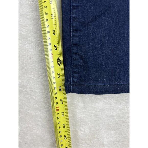 NYDJ Premium Denim Women's Blue Lift X Tuck Barbara Bootcut Jeans Size 10P Dark - Picture 7 of 9